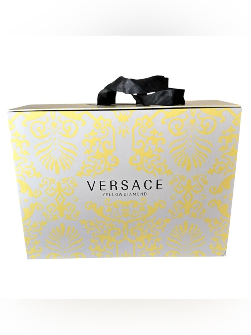 Authentic Versace Yellow Diamond perfume Gift Box - Yellow & White, Empty, Used